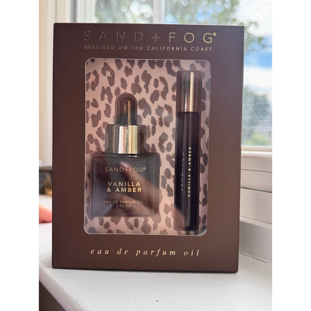 Sand + Fog Vanilla & Amber Eau de Parfum Oil set 1 oz + 0.33 oz